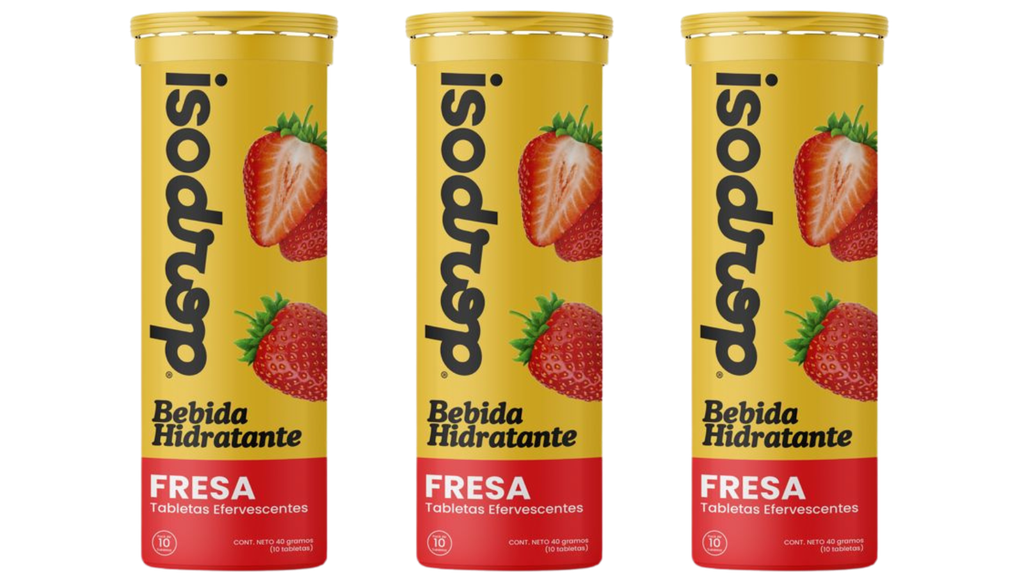 Pack de 3 Tubos Efervescentes - Sabor Fresa