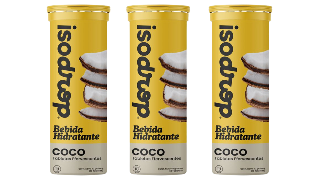Pack de 3 Tubos Efervescentes - Sabor Coco