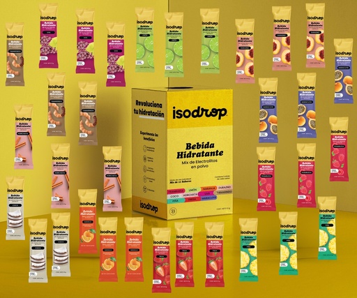 Caja de 33 sachets de 1 Lt - Mix de electrolitos en polvo