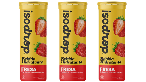 [KI-EF-F03] Pack de 3 Tubos Efervescentes - Sabor Fresa